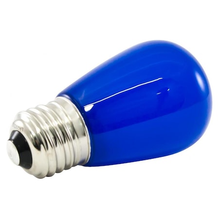 Premium Led Lamp S14 Shape Standard Medium Base Frosted Blue Glass Wet
